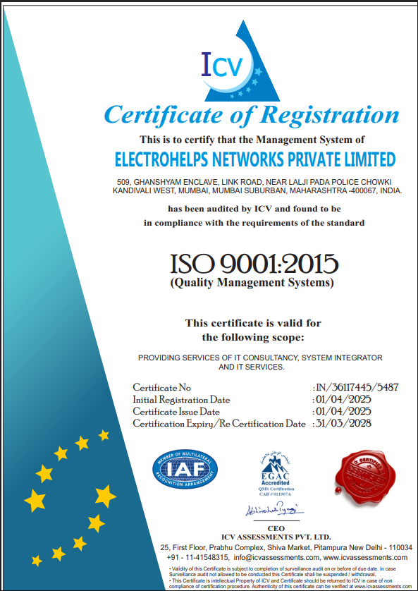 ISO 9001:2015 Certificate